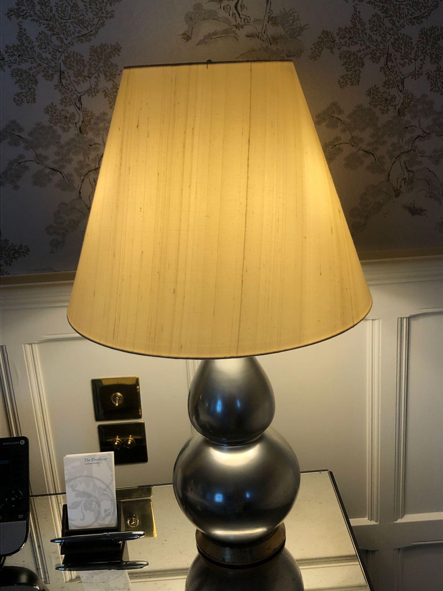 A Pair Of Heathfield And Co Gourd Textured Ceramic Table Lamp With Shade 70cm (Room 506/7)