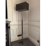 Heathfield And Co Dakota Contemporary Floor Lamp Chrome Complete With Shade 158cm (Room 505)