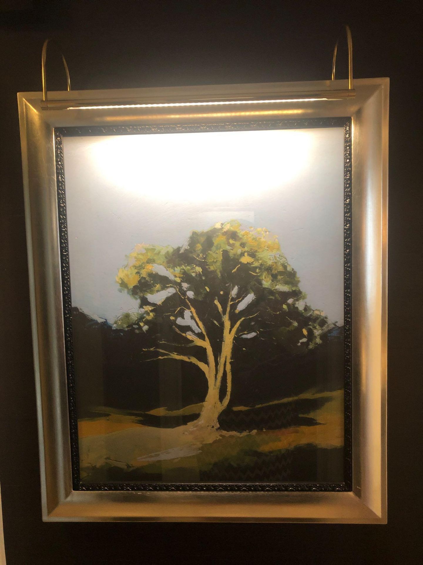 Landscape Lithograph Print Framed Depicting A Tree 62 x 76cm (Room 539)