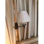 A Pair Of Gentlemen Library Swing Arm Single Candle Wall Sconce With Pleated Shade (Room 506/7)