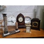 A Collection Of Five Clocks Comprising A Smiths Vintage Bracket Clock A Acanto Clock, Ingersoll