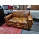 Balmoral Leather Two Seater Sofa An Instant Classic, The Balmoral Vintage Upholstered In Tabac