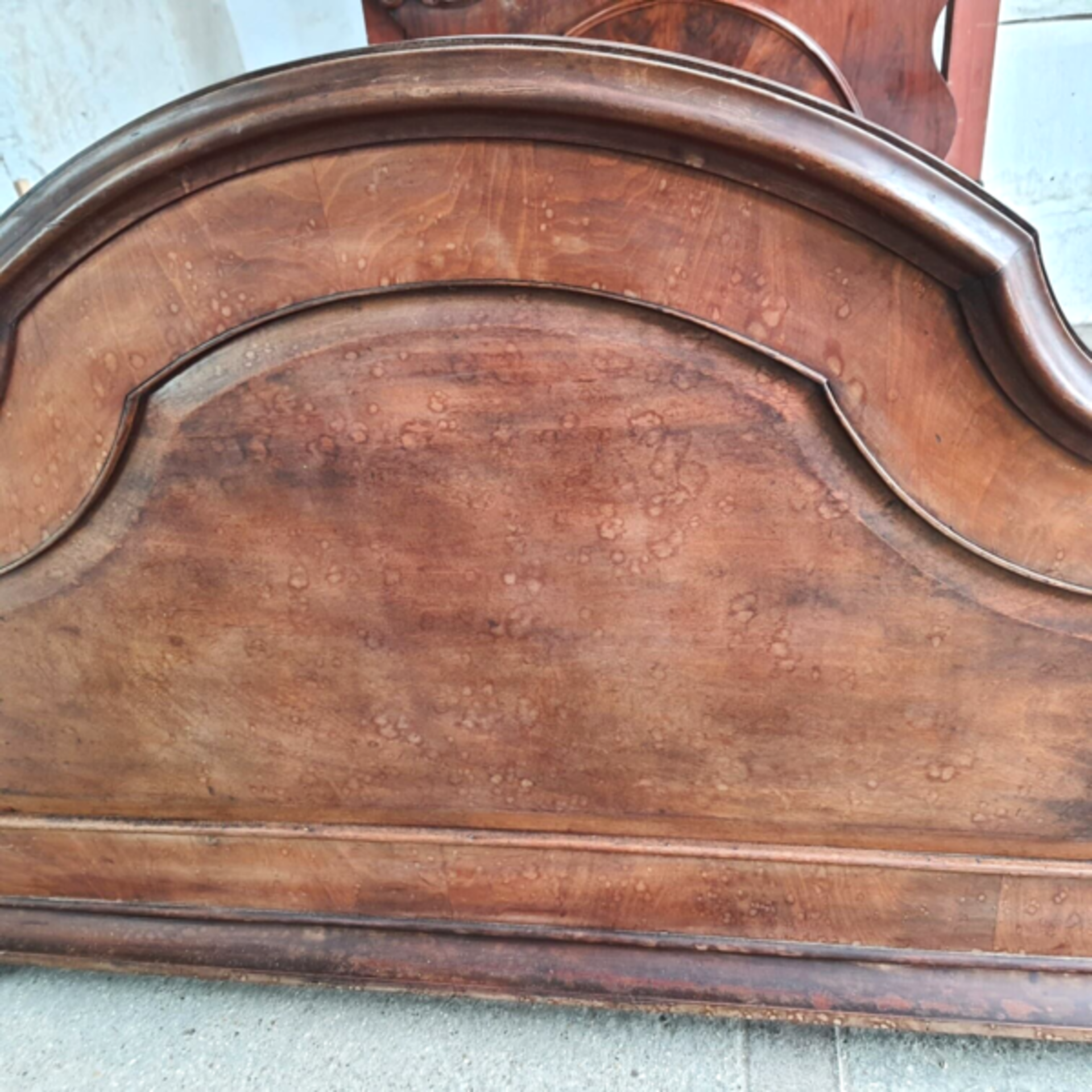 Victorian Mahogany 4ft6” Half Tester Bed The Bed Dates From Around 1860 It Has A Quarter Canopy Over - Bild 4 aus 13