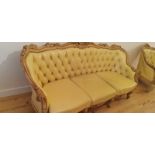 A Large Baroque Style Chesterfield Sofa Superbly Carved Sofa Frame And Upholstered In Andrew