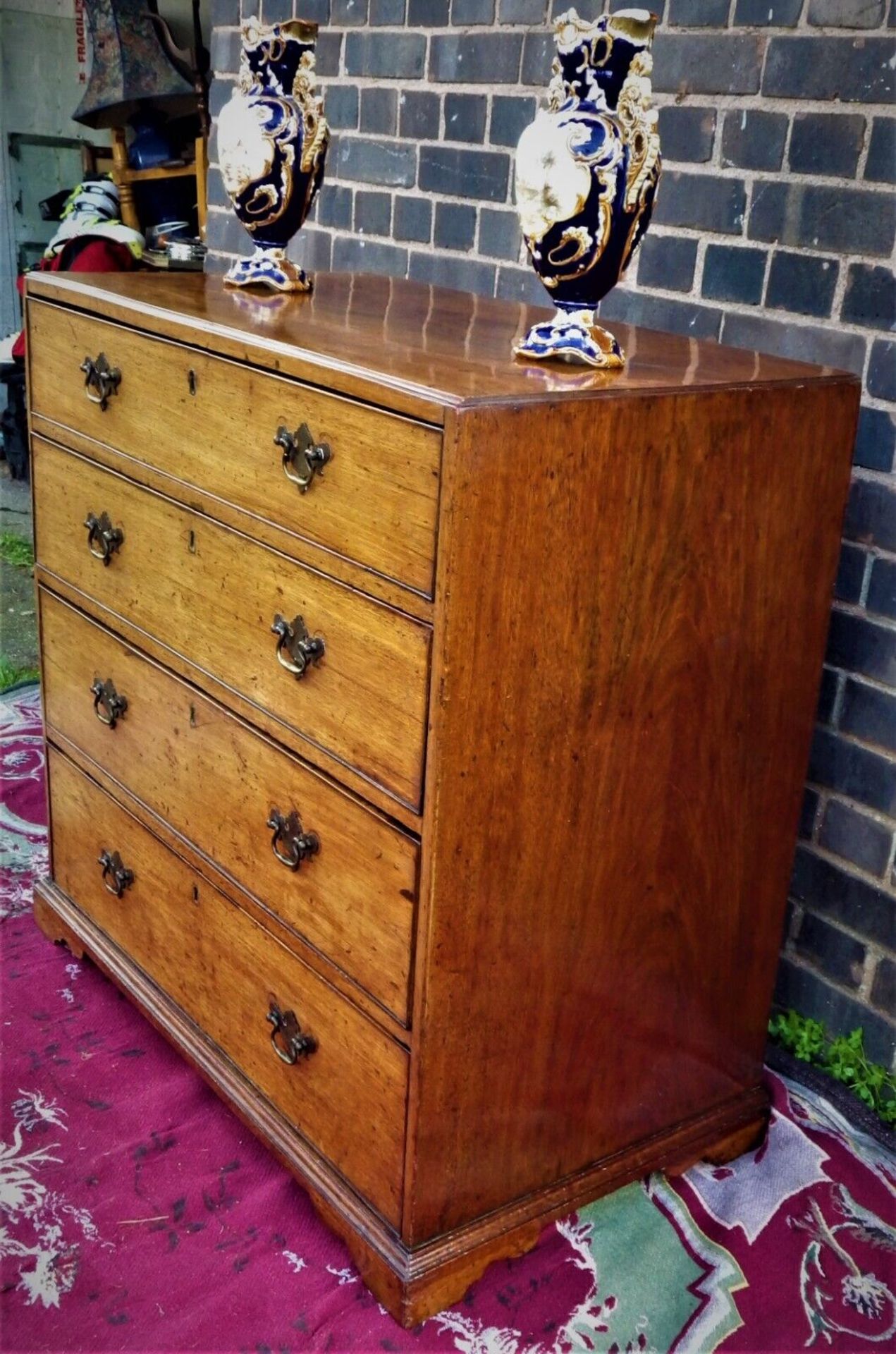 George III Golden Oak Antique Chest Of Drawers This Stunning Country House Antique Chest Of - Bild 6 aus 7