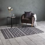 Alamo Area Rug 120 x 70cm A Contemporary Textured Rug In A Stylish Two Tone Geometric Stripe