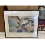 Robert Taylor Signed Art Print Victory Over Dunkirk Signed By Wing Commander Bob Stanford Tuck DSO