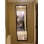 Timber Framed Full Height Dressing Mirror Bevelled Mirror Plate In Modern Contemporary Frame 50 x