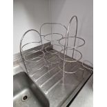 4 x Stainless Steel Afternoon Tea Plate Stands Upto 210mm Plate Size