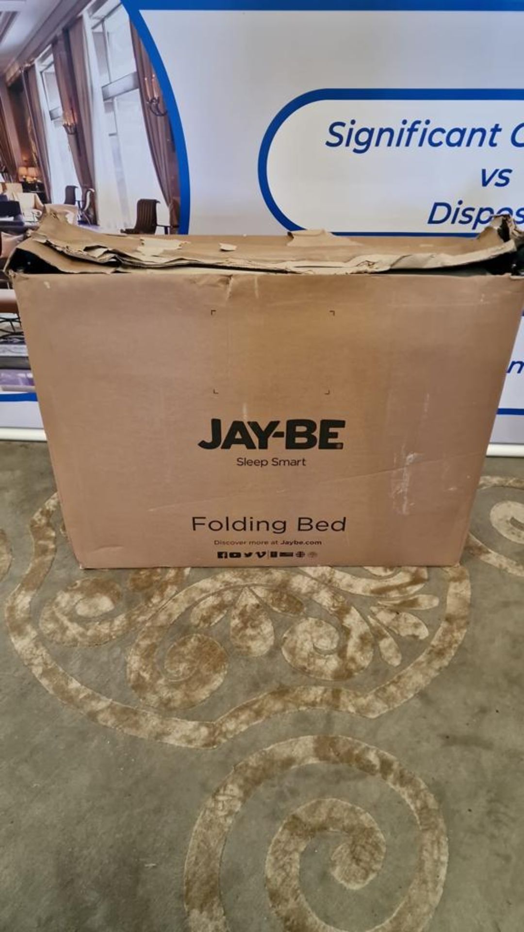 Jaybee Sleep Smart Folding Bed Still In Box 120 Cm Wide W122 X L197 X H38.5cm (To Headboard 51cm)