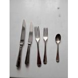 A Large Quantity Of Baguette Pattern Stainless Steel Cutlery Warriss Sheffield 18/10