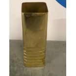 Large Square Shaped Gold Metal Vase 20cm ( CP1300)