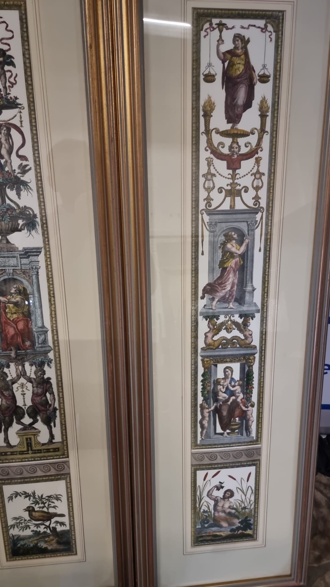 A Set Of 2 x Framed Prints Of Renaissance Figures 35 x 115cm (A18) - Image 4 of 5