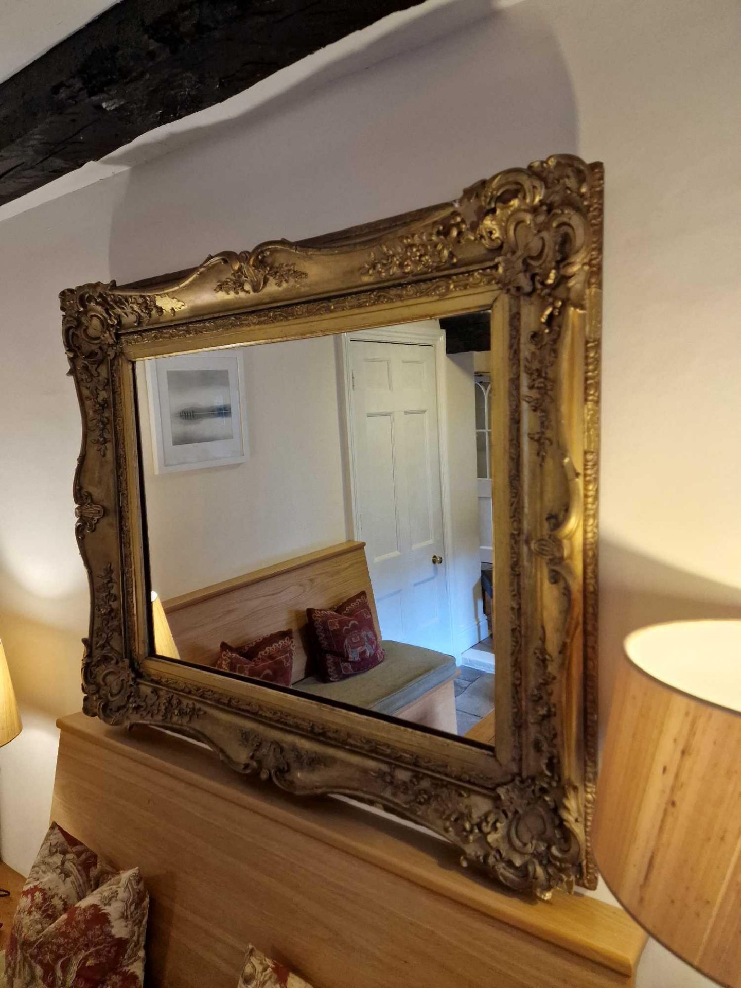 Georgian Gilt Gesso Overmantle Mirror Wonderful Gilt Gesso Hues Enhance The Craftsmanship Of The