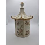 Lenwile China Ardalt beautiful hand painted porcelain Pagoda tea or apothecary jar