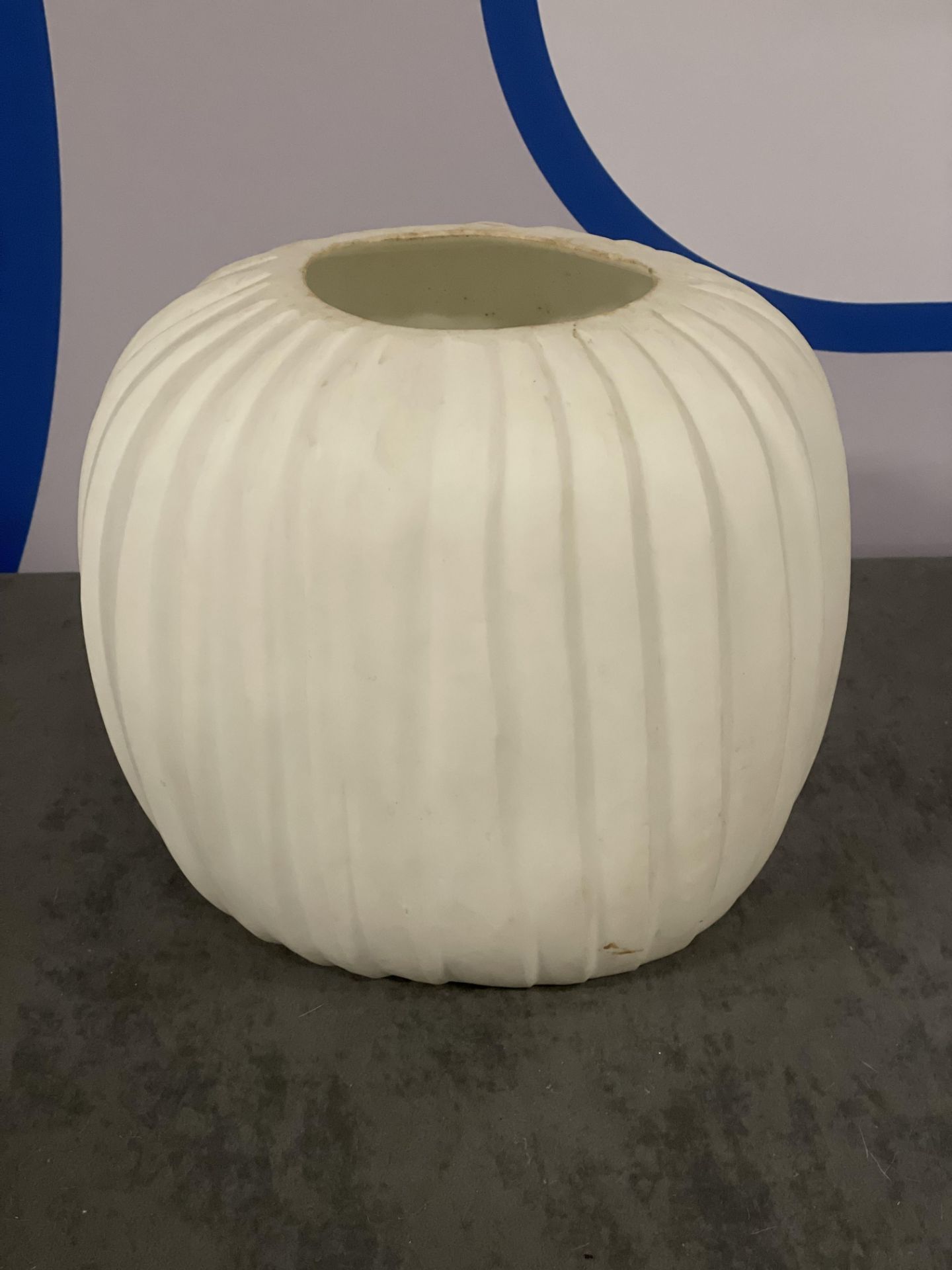 A Simple Vase Of Globular Form With A White, Dolomite Glaze Off White Vase 27cm High ( CP1253)