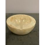 A Crema Marble Ashtray 13 Cm Diameter ( CP1335)