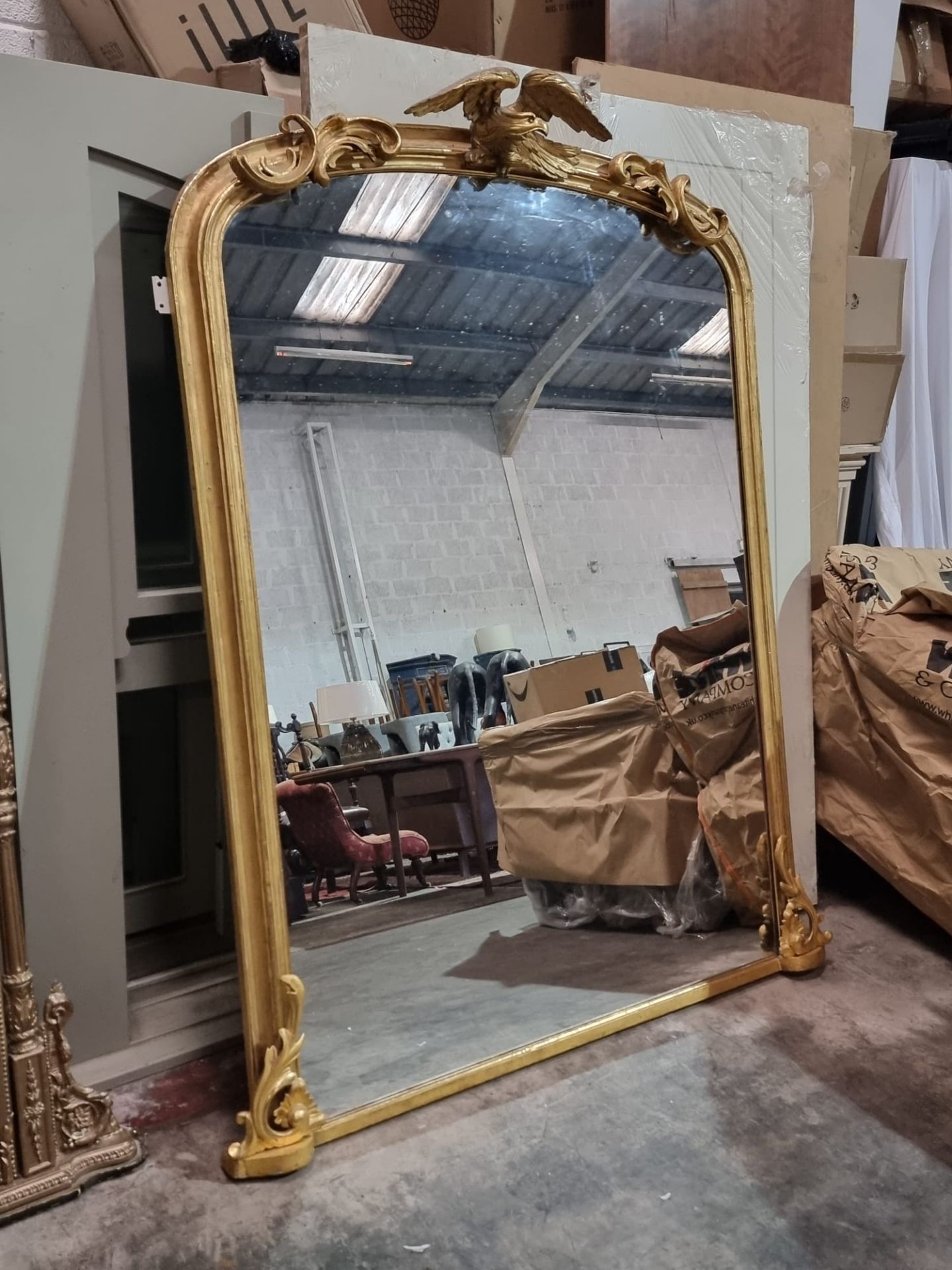 American Federal Style (20th Century) Significant Rectangular Mirror With Federal Styling Features A - Image 3 of 10