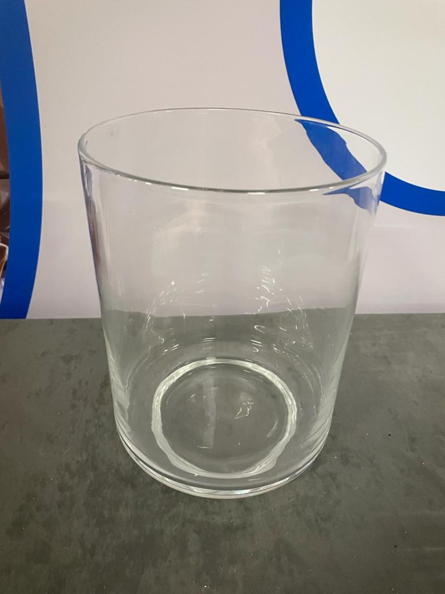 A Cylindrical Glass Vase 24cm High ( CP1257)