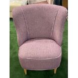 Lilac Chair With Wooden Legs 48 (P) 68 x (W) x 83 (H) (Chair11)