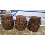 3 x Cilegon Poelet Stool Natural Rattan Kubu Stool These Stools Are Skilfully Crafted From Eco-