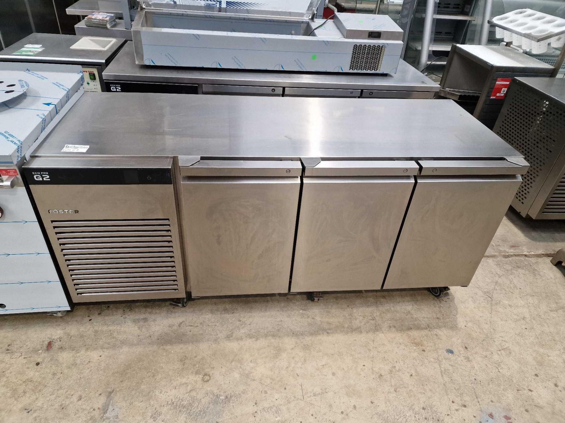 Fosters Eco Pro G2 EP130 SNE5338345 3 door bench chiller with biscuit lid Tech Sec: Model G2