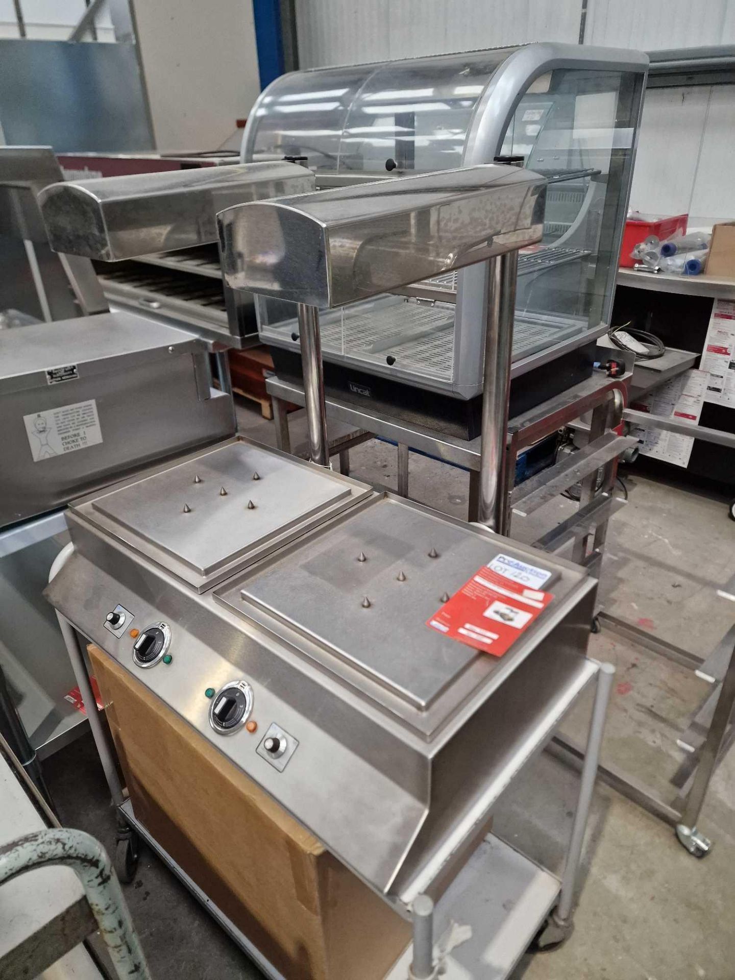 Aspull Catering Heated Carvery Unit with Lights - Our stainless steel free standing single or double - Bild 2 aus 2