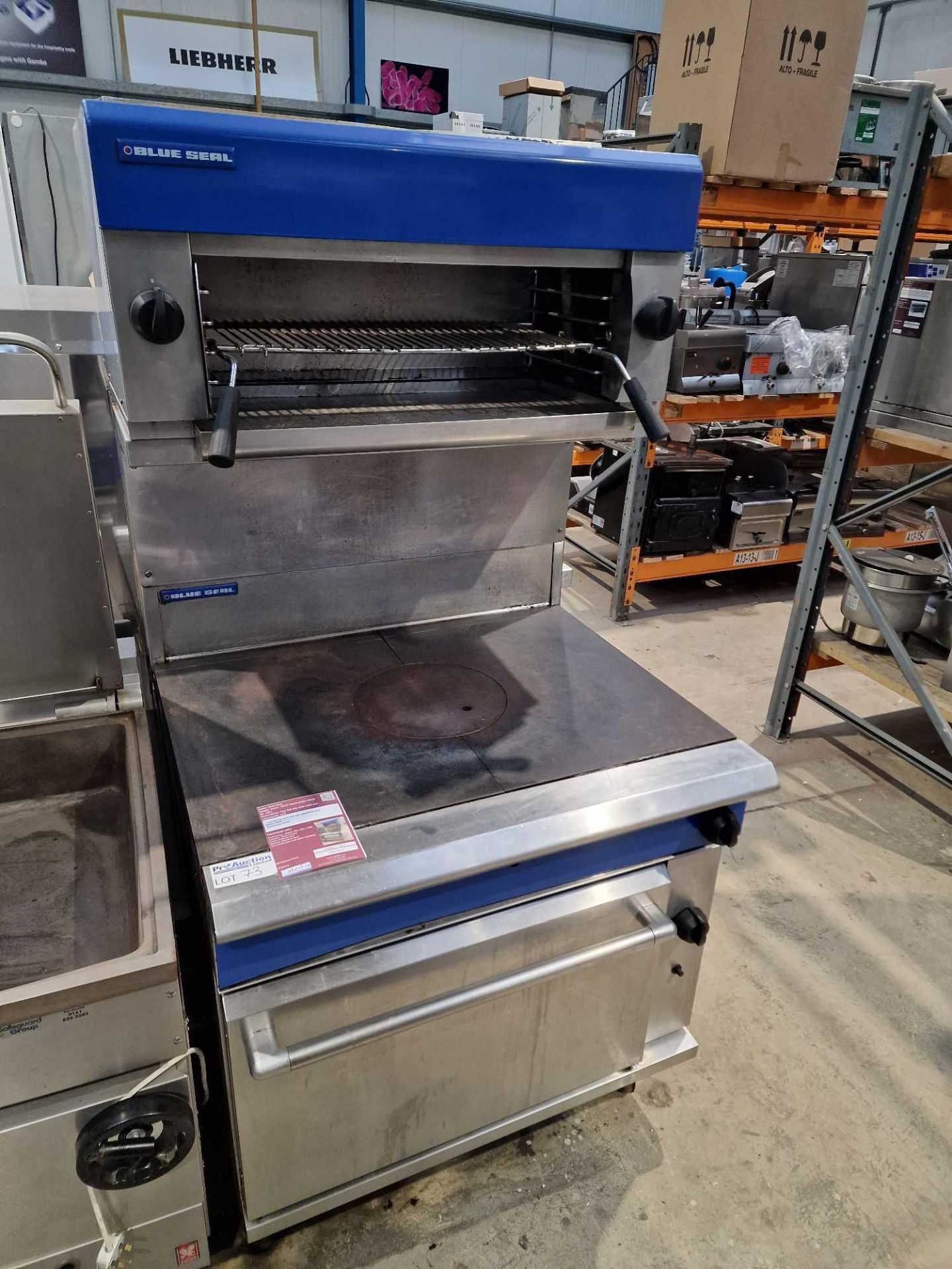 Blue Seal Stinless Steel Gas flat top oven with gas salamander grill Tech Spec: Gas, Model G570 - Bild 3 aus 3