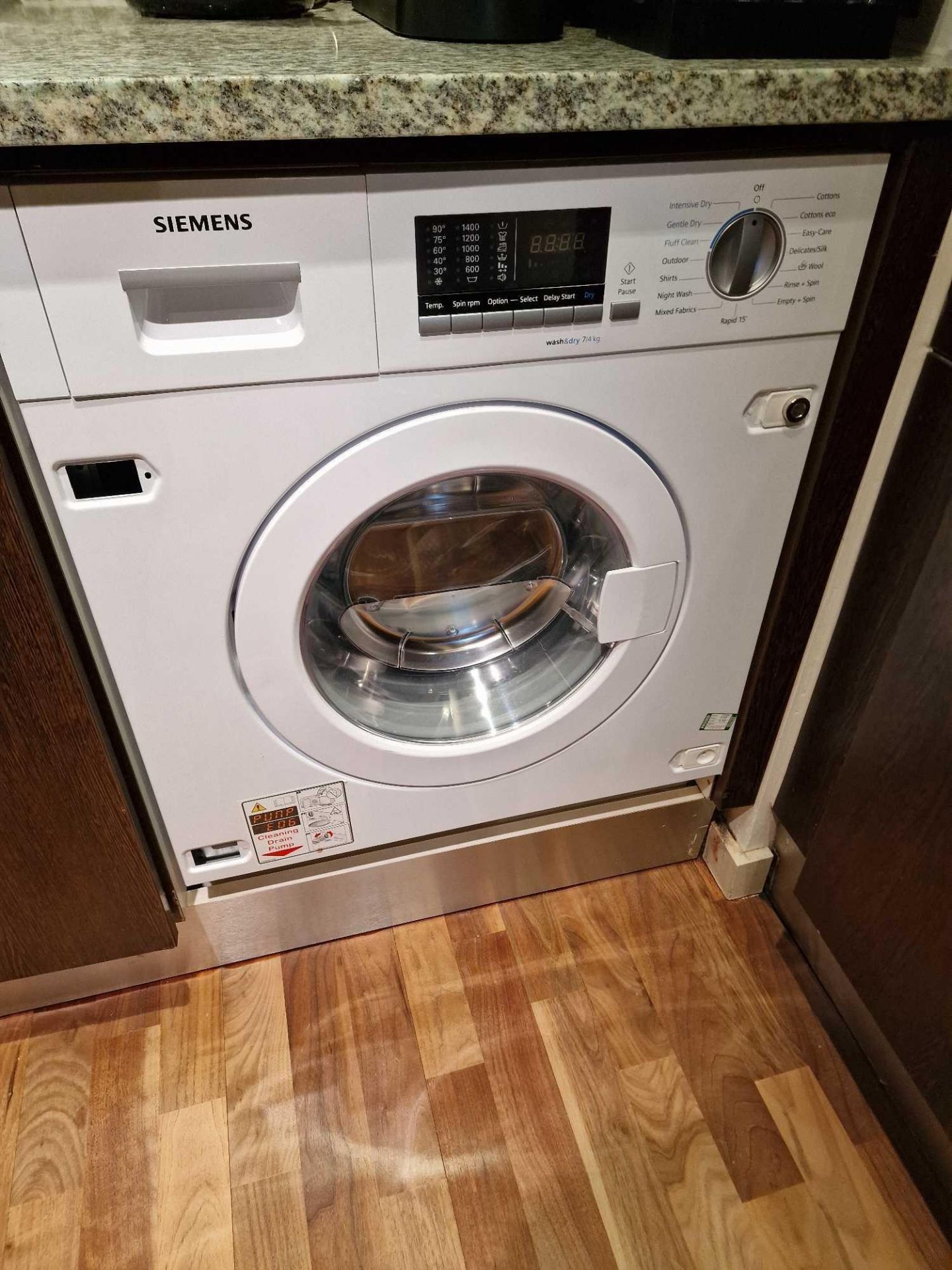 Siemens iQ500 WK14D541GB Integrated Washer Dryer, 7kg Wash/4kg Dry Load, A Energy Rating, 1400rpm