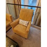 Bernhardt Hospitality upholstered lounge chair harvest gold on solid hardwood spring frame 76 x 52 x
