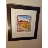 Liz Keyworth (British) framed art signed and dated 2002 1/1 in walnut coloured frame 49 x 55cm (Room