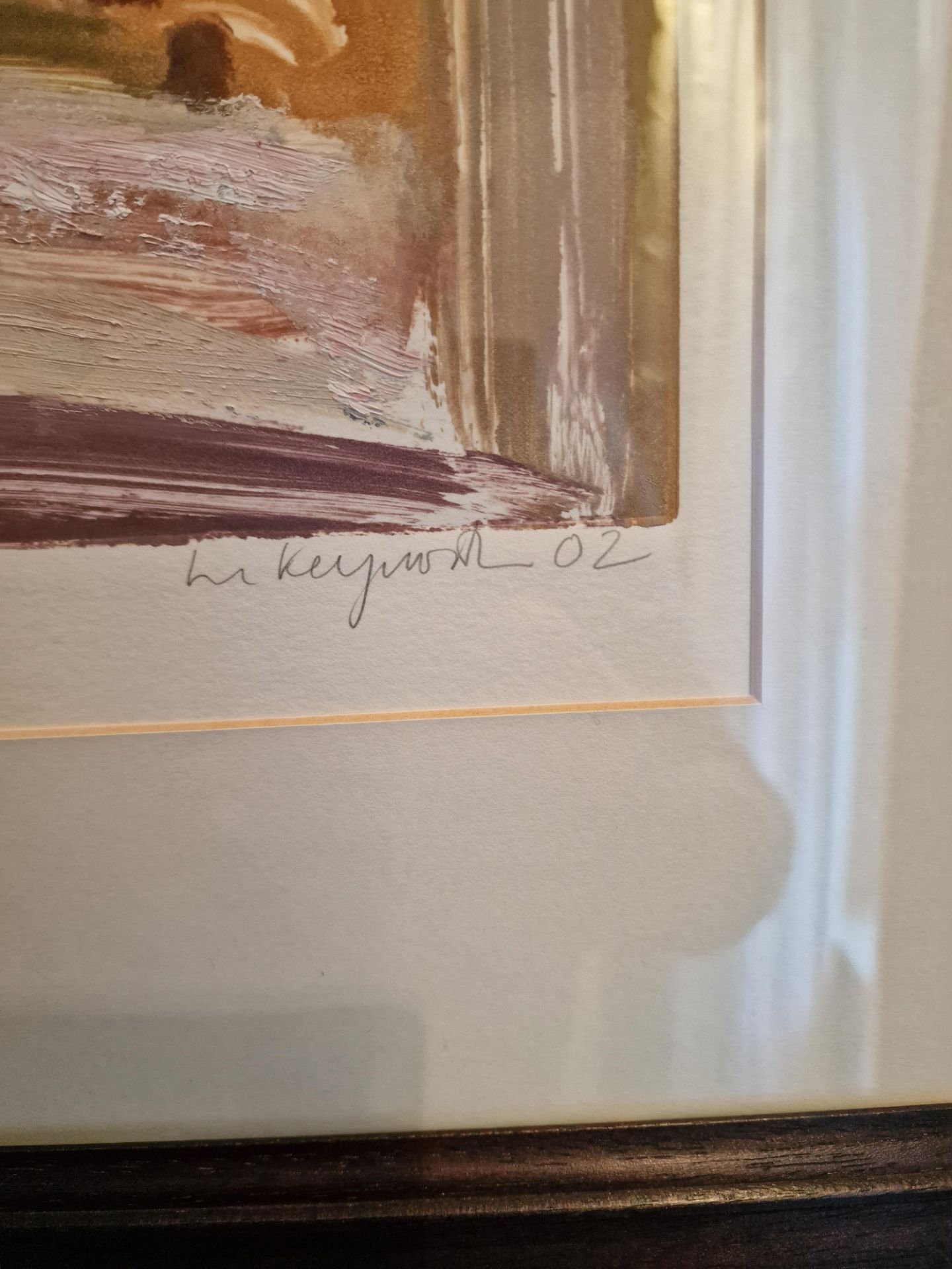 Liz Keyworth (British) framed art signed and dated 2002 1/1 in walnut coloured frame 49 x 56cm (Room - Image 2 of 3