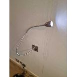 A pair Astro Single Light Switched LED Flexible Reading Light In Matt Nickel Finish flexible arm