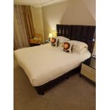 Zip and Link Superking bed, divan base and leather headboard Cheval Residence mattress 1300