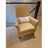 Bernhardt Hospitality upholstered lounge chair harvest gold on solid hardwood spring frame 76 x 52 x
