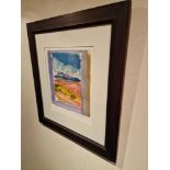 Liz Keyworth (British) framed art signed and dated 2002 1/1 in walnut coloured frame 50 x 55cm (Room