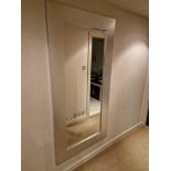 Large full height painted silver frame mirror 90 x 180cm (Room 5E)