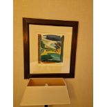 Liz Keyworth (British) framed art signed and dated 2002 1/1 in walnut coloured frame 50 x 55cm (Room