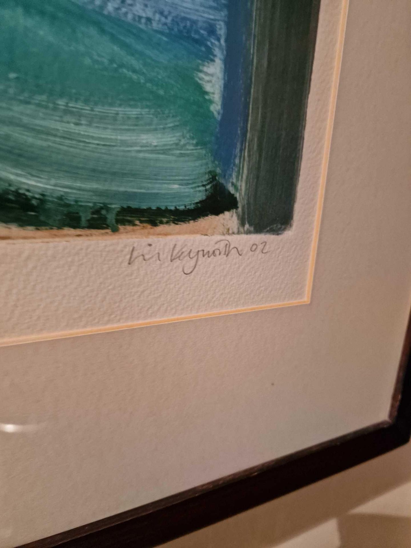 Liz Keyworth (British) framed art signed and dated 2002 1/1 in walnut coloured frame 45 x 50cm (Room - Bild 3 aus 5