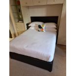 King Size bed, divan base and black ash headboard Cheval Residence mattress 1300 individually