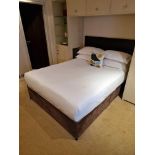 King Size bed, divan base and black ash headboard Cheval Residence mattress 1300 individually