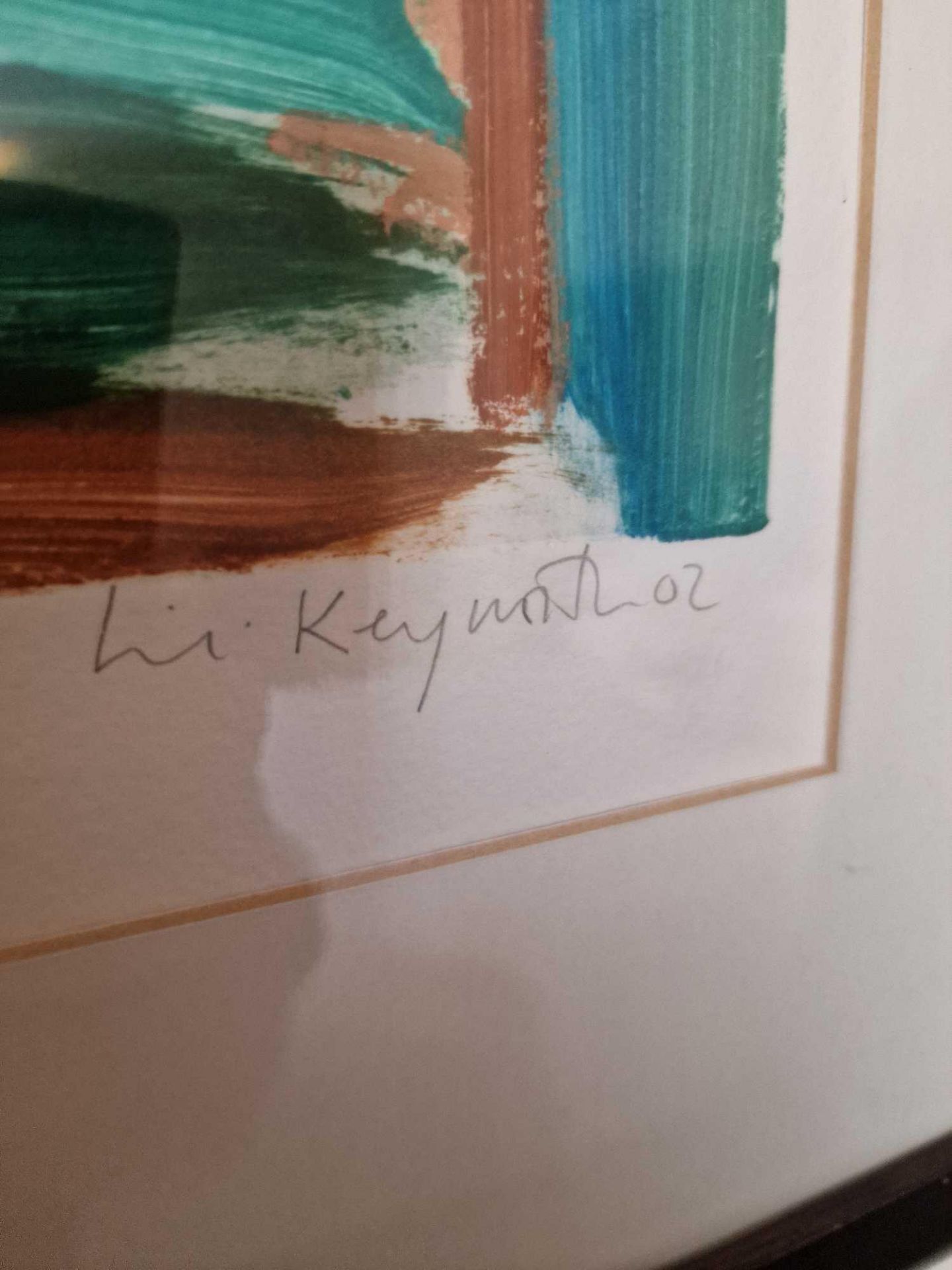 Liz Keyworth (British) framed art signed and dated 2002 1/1 in walnut coloured frame 44 x 50cm (Room - Bild 3 aus 4