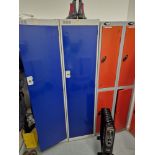 Probe Durable steel welded lockers 5 x bank of two door personnel lockers 31 x 31 x 178cm complete