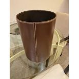 2 x Classic Leather Waste Bin 10 litre Wooden structure and high quality PU leather surface (Room