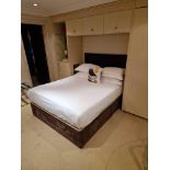 King Size bed, divan base and black ash headboard Cheval Residence mattress 1300 individually