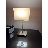 A Set of 2, Nickel Ruby Table Lamps Each lamp: H35.7 x W13 x D10cm (Room 3A)