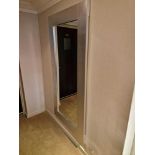 Large full height painted silver frame mirror 90 x 180cm (Room 2F)