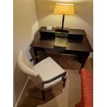 Promemoria black ash writing desk with a removable top two small drawer organiser the desk fitted