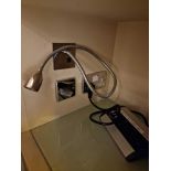 A pair Astro Single Light Switched LED Flexible Reading Light In Matt Nickel Finish flexible arm