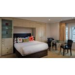 King Size bed, divan base and black ash headboard Cheval Residence mattress 1300 individually